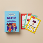 קלפי משחק Go Fish ללימוד אותיות באנגלית
